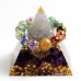 Seven color chakra natural crystal gemstone bracelet