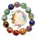 Seven color chakra natural crystal gemstone bracelet